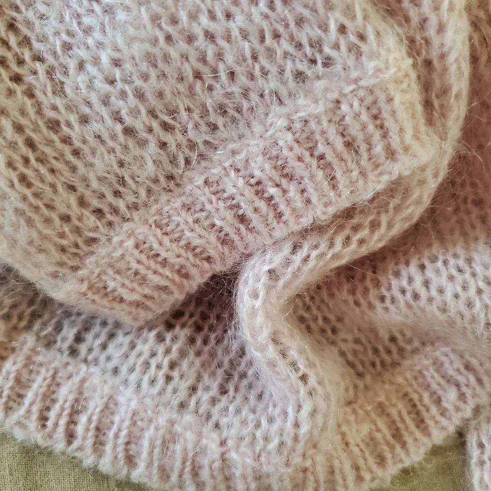 DIVIDED by H&M PINK MOHAIR CARDIGAN EUC SIZE 8 - Picture 5 of 16